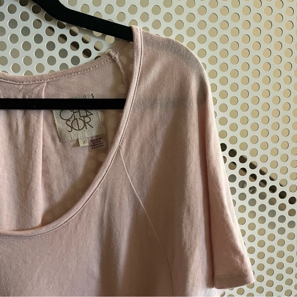 Chaser Short-sleeve tee Size Medium Pink Scoop Neck With Ruffled Sleeves - Picture 6 of 6